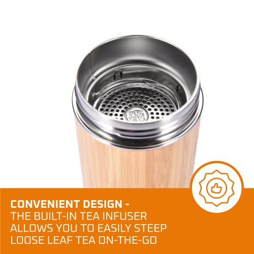 Bruntmor Bamboo Tea Infuser Bottle - 1 Piece