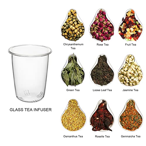 Borosilicate Glass Tea Infuser Mug with Strainer