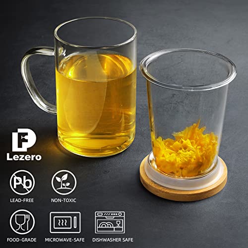 Borosilicate Glass Tea Infuser Mug with Strainer