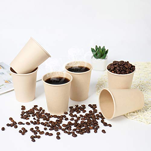 Bamboo Fiber 12oz Disposable Coffee Cups - 100 Count