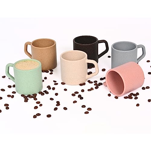 Eco-Friendly Coffee Cup Set of 6 - 6.7 oz