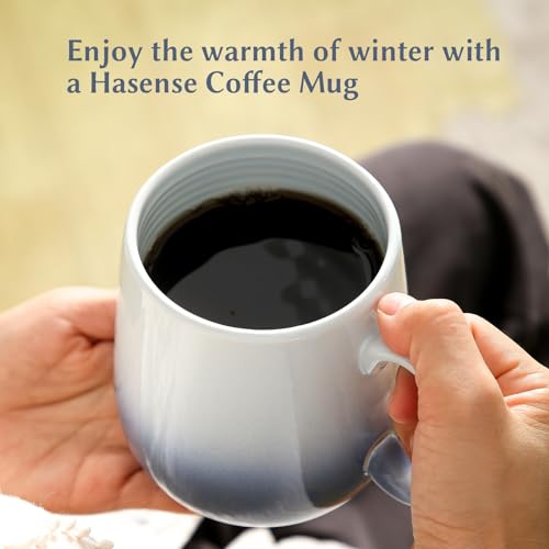 Large Gradient Light Blue Porcelain Coffee Mug