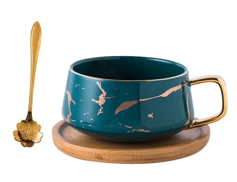 Golden Hand Print Teacup and Saucer Set