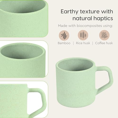 Eco-Friendly Coffee Cup Set of 6 - 6.7 oz