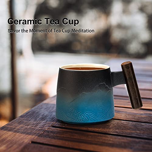 Suyika Ceramic Tea Cup with Infuser and Lid