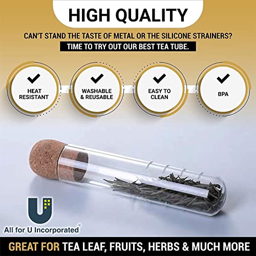 Modern Glass Tea Infuser with Cork Lid and Spoon