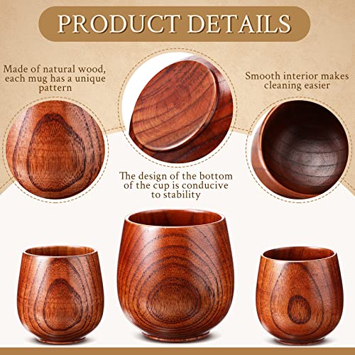 Gerrii Set of 10 Wooden Tea and Coffee Mugs