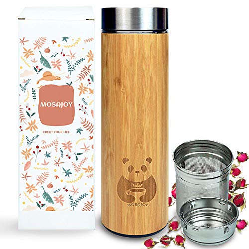 Bamboo Infuser Travel Tea Mug - 17 Ounce