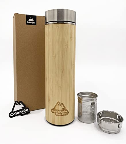 Sustainable Bamboo Tea Thermos with Infuser