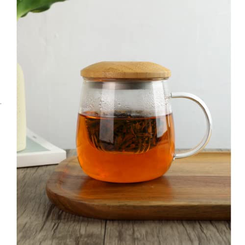 Borosilicate Glass Tea Cup with Infuser and Lid