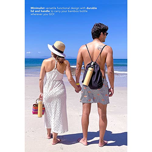 LiveZen 18oz Bamboo Tea Tumbler Gift Set