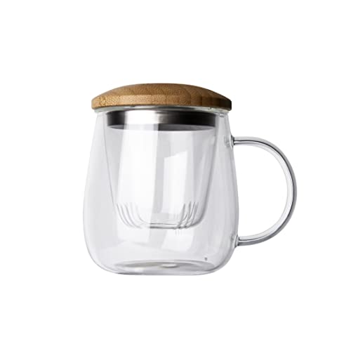 Borosilicate Glass Tea Cup with Infuser and Lid