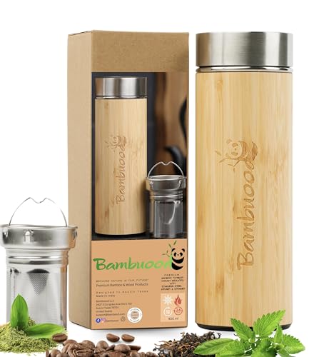 Bamboo Vacuum Insulated Tumbler for Tea & Coffee