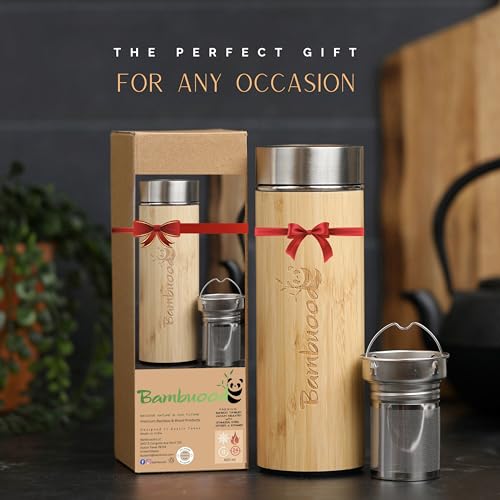 Bamboo Vacuum Insulated Tumbler for Tea & Coffee