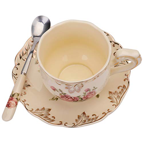 Vintage Floral Porcelain Tea Cup and Saucer Set