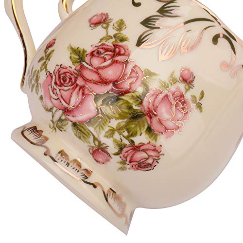 Vintage Floral Porcelain Tea Cup and Saucer Set