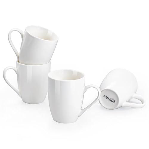 Off White Porcelain Coffee Mugs Set of 4