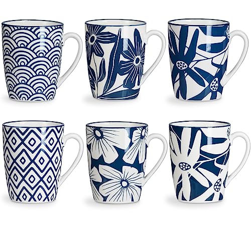 ONEMORE Japanese Vintage Blue Tea and Coffee Mugs