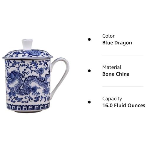 Blue Dragon Bone China Tea and Coffee Mug