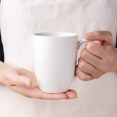 Off White Porcelain Coffee Mugs Set of 4