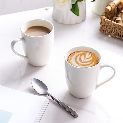 Off White Porcelain Coffee Mugs Set of 4