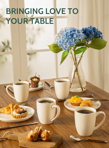 Sweese 12 oz Porcelain Mug Set - 6 Pieces