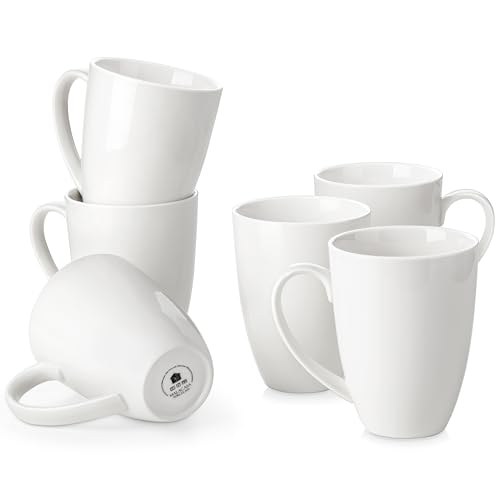 Malacasa Ivory White Coffee Mugs Set of 6
