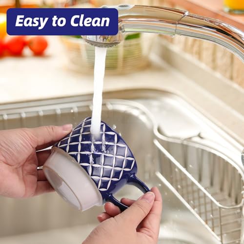 Stackable Ceramic Coffee Mugs Set - 6 Pcs