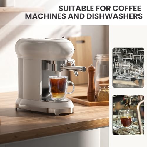 YUNCANG Set of 2 Double Wall Coffee Mugs