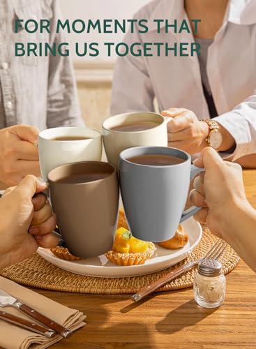 Sweese Porcelain Mugs Set – 16 Ounce, 4 Pack