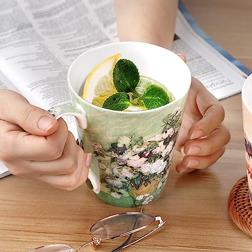 AOTELIDA 4-Pack Art Print Coffee Mugs