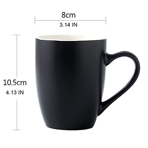 HOMEYES 340 ML Black Ceramic Coffee Mug