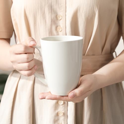 Malacasa Ivory White Coffee Mugs Set of 6