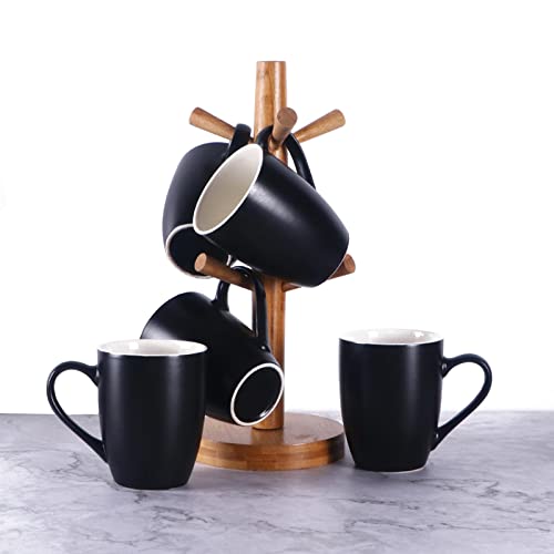 HOMEYES 340 ML Black Ceramic Coffee Mug
