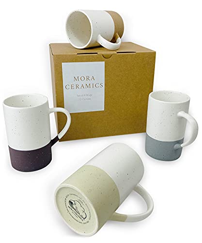 Rustic Matte Glaze Coffee Mug Set of 4