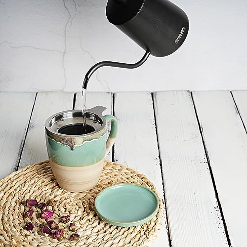 Bosmarlin Infuser Ceramic Tea Cup, 16 Oz