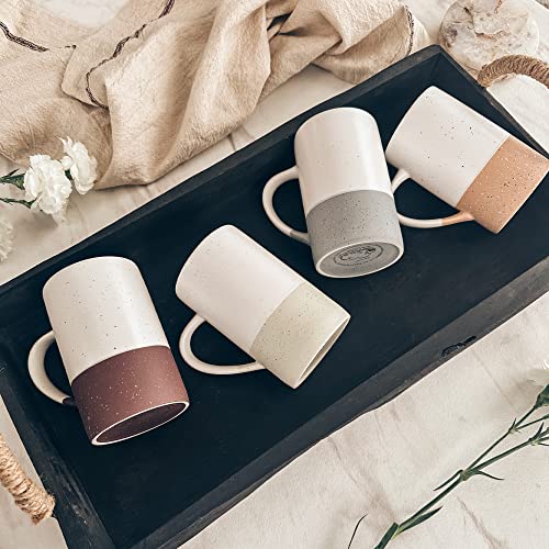 Rustic Matte Glaze Coffee Mug Set of 4