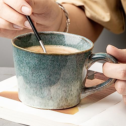 Sage Green Vintage Ceramic Coffee Mug, 12 oz