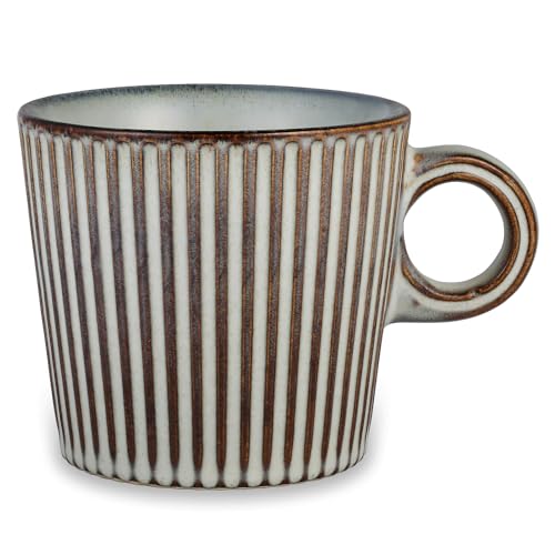 Striped Ceramic Coffee Mug, 10 oz with Handle