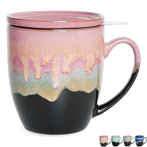 Bosmarlin 16 Oz Ceramic Tea Cup with Infuser