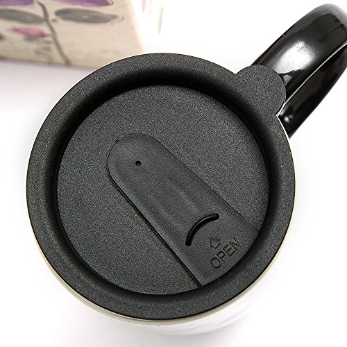 Tall Ceramic Travel Mug with Sealed Lid