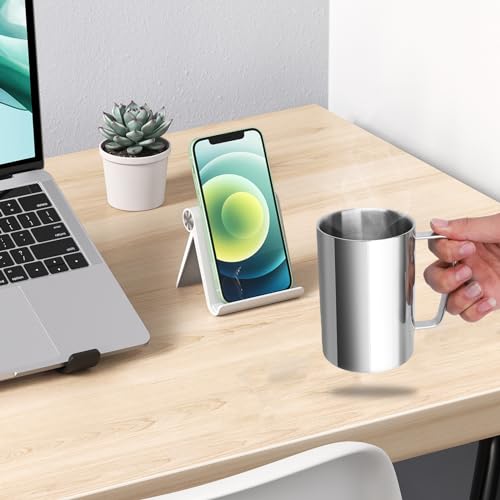 Stainless Steel Double Coffee Mug with Lid