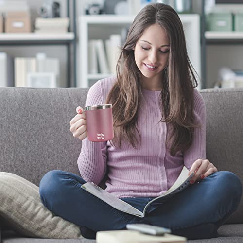 Insulated Rose Gold Stainless Steel Travel Mug