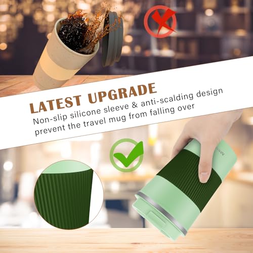 MOMSIV 12oz Insulated Travel Coffee Mug