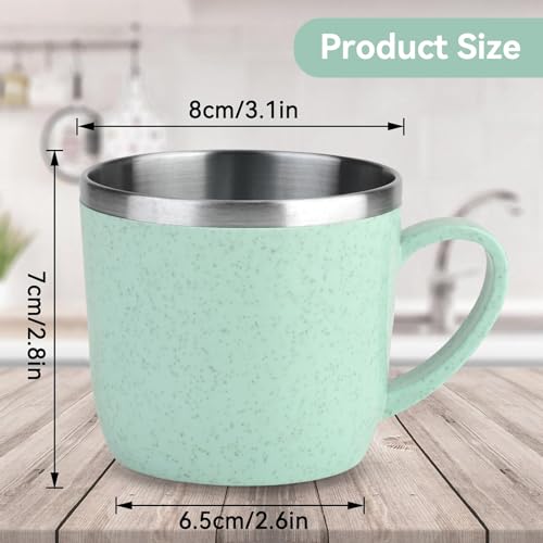Double-Wall Stainless Steel Coffee Mug - Green