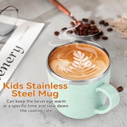 Double-Wall Stainless Steel Coffee Mug - Green