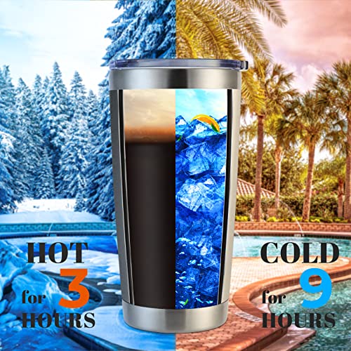 Stainless Steel 20oz Insulated Travel Mug with Lid