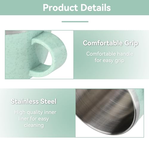 Double-Wall Stainless Steel Coffee Mug - Green