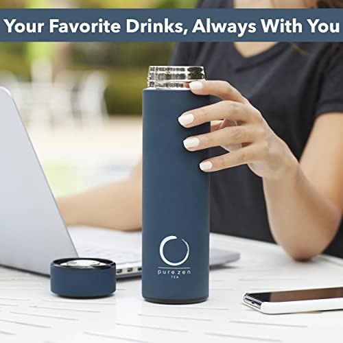 Zen Tea Infuser Thermos - Blue Stainless Steel