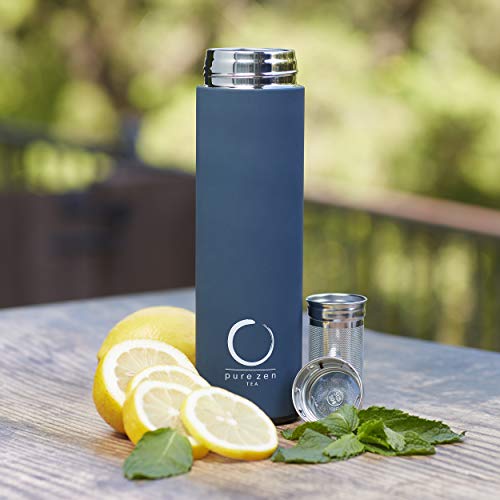 Zen Tea Infuser Thermos - Blue Stainless Steel